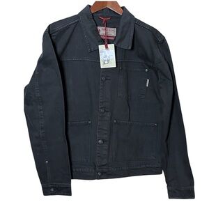 Iron and Resin NWT Clark Jacket XL Charcoal Cotton Denim Workwear Chore Coat
